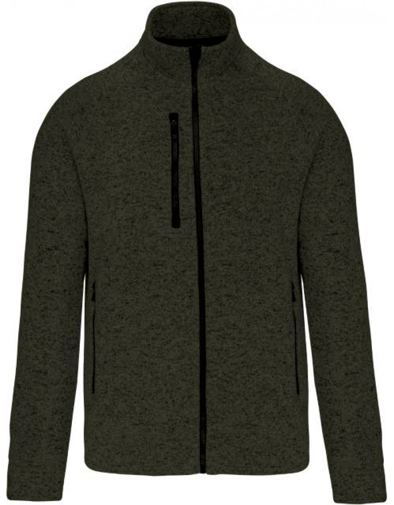 Jachetă tricotată din fleece pentru bărbați